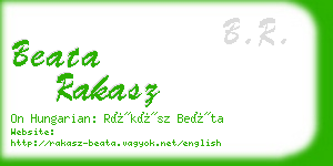 beata rakasz business card